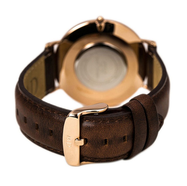 daniel wellington/丹尼尔惠灵顿 棕色表带不锈钢表盘男士手表 0106dw